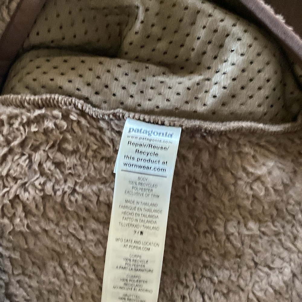 New Patagonia Men's Brown Los Gatos Fleece Sweater 2 Zipper Pockets Size M - Picture 9 of 9